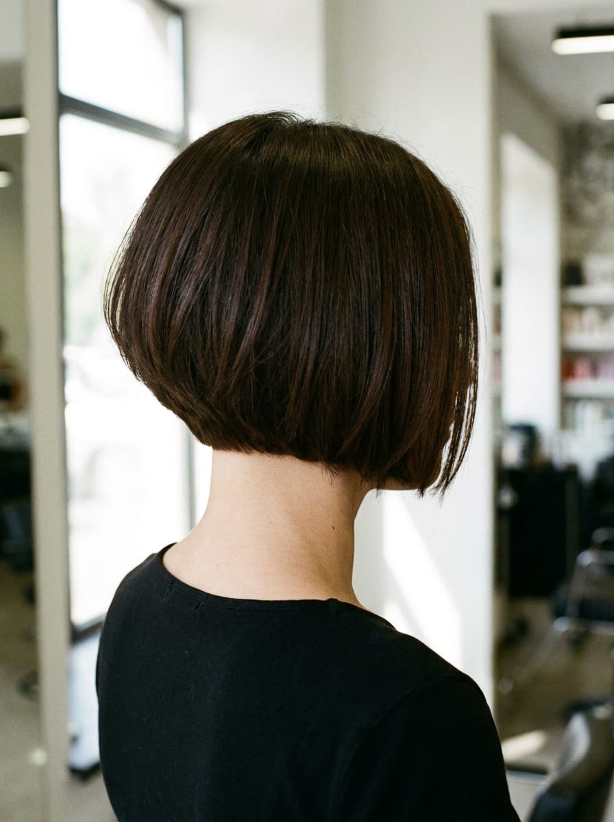 A-Linien-Bob mit elegantem Nacken - Bob Frisur von hinten